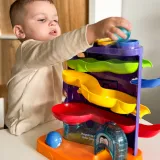 WOOPIE BABY Tor Kulkowy Kulodrom 3w1 Wbijak z Młoteczkiem Zjeżdżalnia dla Samochodzików