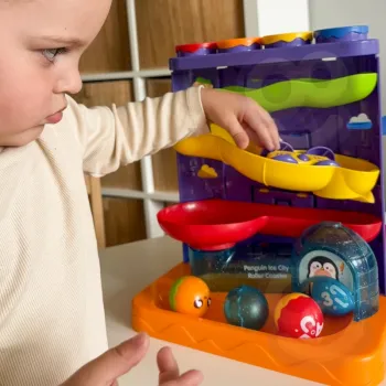 WOOPIE BABY Tor Kulkowy Kulodrom 3w1 Wbijak z Młoteczkiem Zjeżdżalnia dla Samochodzików