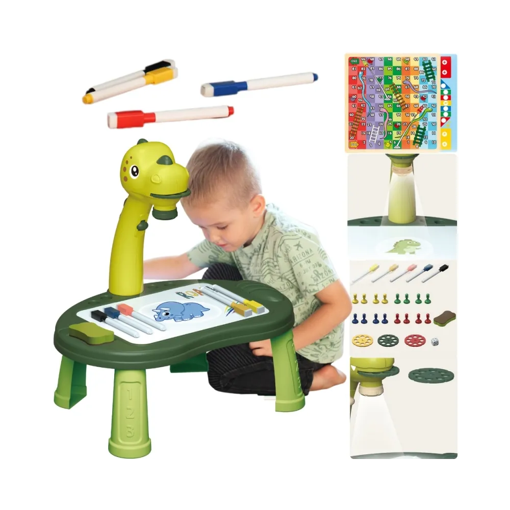 WOOPIE Tablica do Rysowania Projektor Dinozaur 24 Wzory + 2 Gry