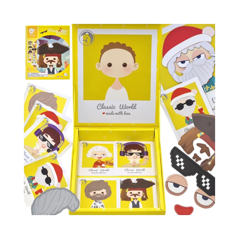 CLASSIC WORLD Układanka Magnetyczna Moda Zdjęcia Chłopcy 32 el.