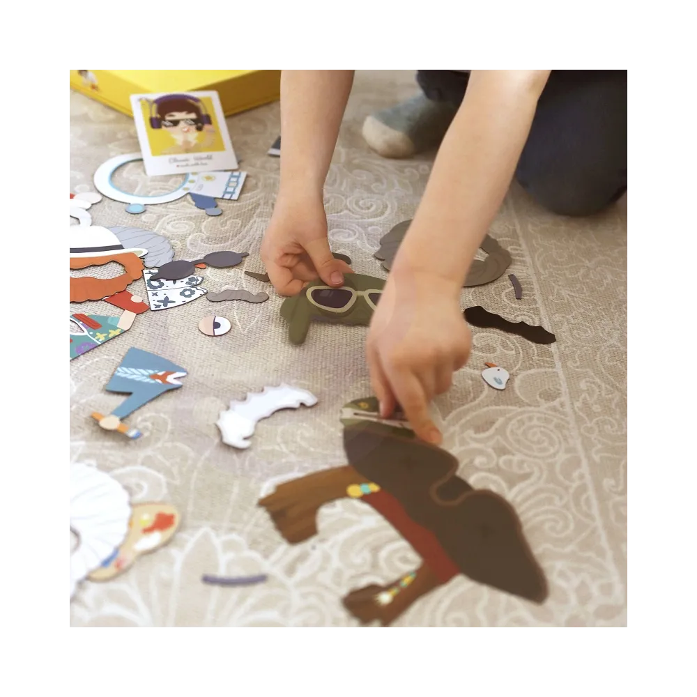 CLASSIC WORLD Układanka Magnetyczna Moda Zdjęcia Chłopcy 32 el.