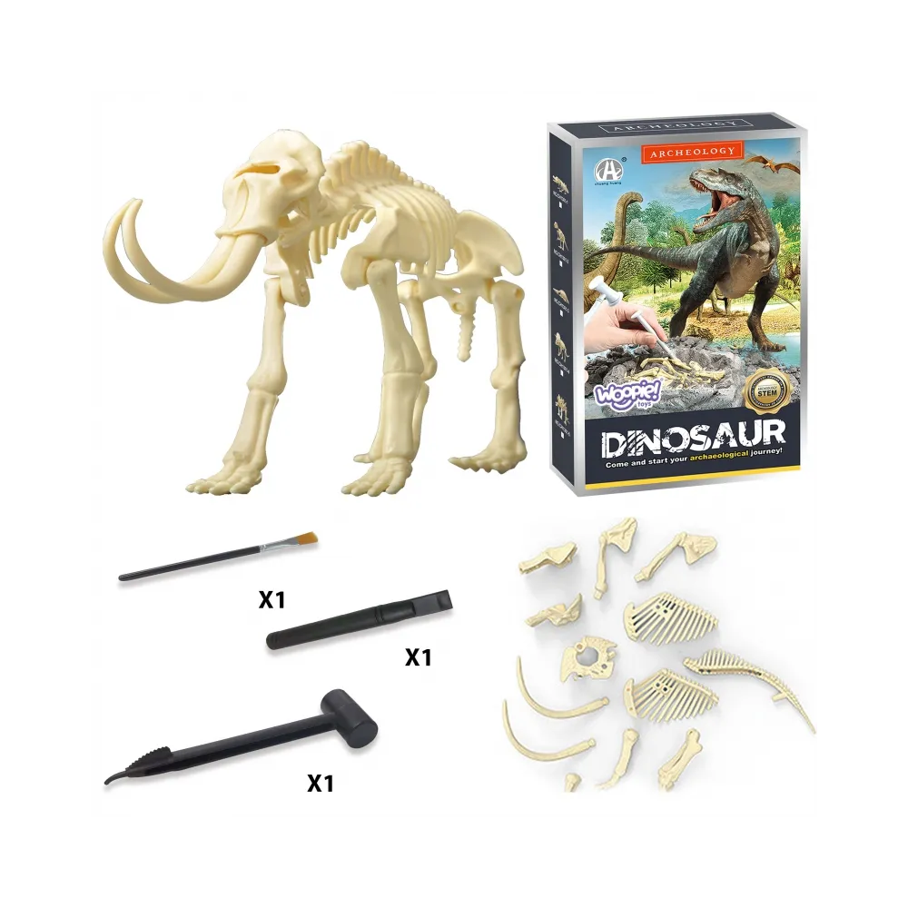 WOOPIE Zabawka Kreatywna Dinozaur Szkielet Wykopalisko Archeologiczne