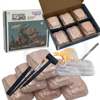 WOOPIE Wykopaliska Dinozaurów 6 Losowych Figurek Szkieletów Dinozaurów