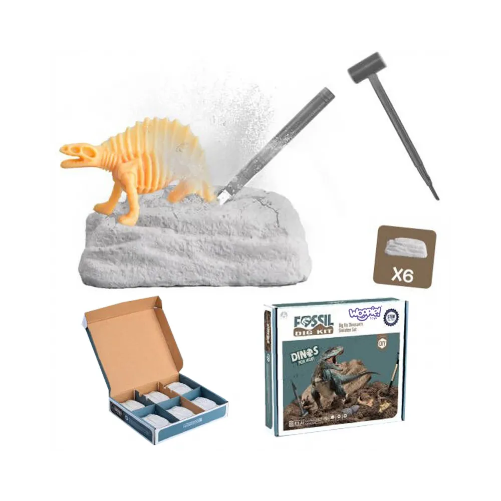 WOOPIE Wykopaliska Dinozaurów 6 Losowych Figurek Szkieletów Dinozaurów