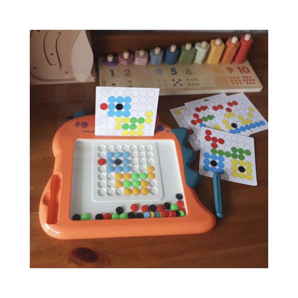 WOOPIE MagPad z dołączonym magnetycznym pisakiem i kolorowymi guzikami