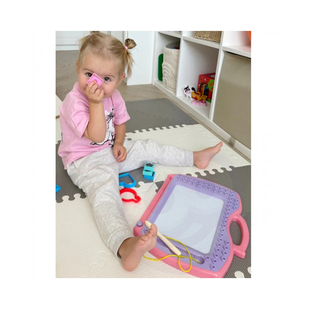 WOOPIE Znikopis Tablica Magnetyczna Kolorowa + Stempelki + Wzory