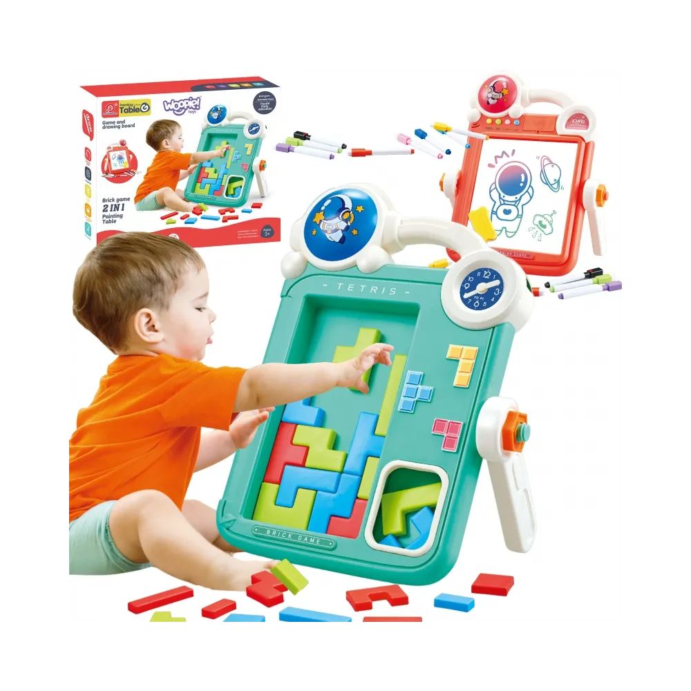WOOPIE Dwustronna Tablica do Rysowania Gra Tetris 2w1