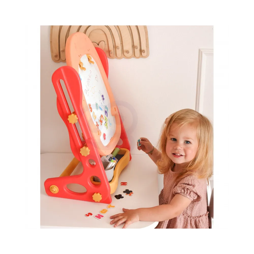 WOOPIE Dwustronna Tablica Magnetyczna do Rysowania i Nauki Liczb oraz Liter 56 el.