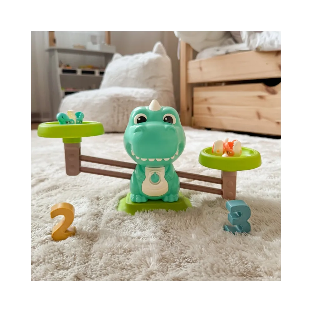 WOOPIE Waga Szalkowa Równoważnia Gra Łowienie Dinozaurów Rybek Nauka Liczydło