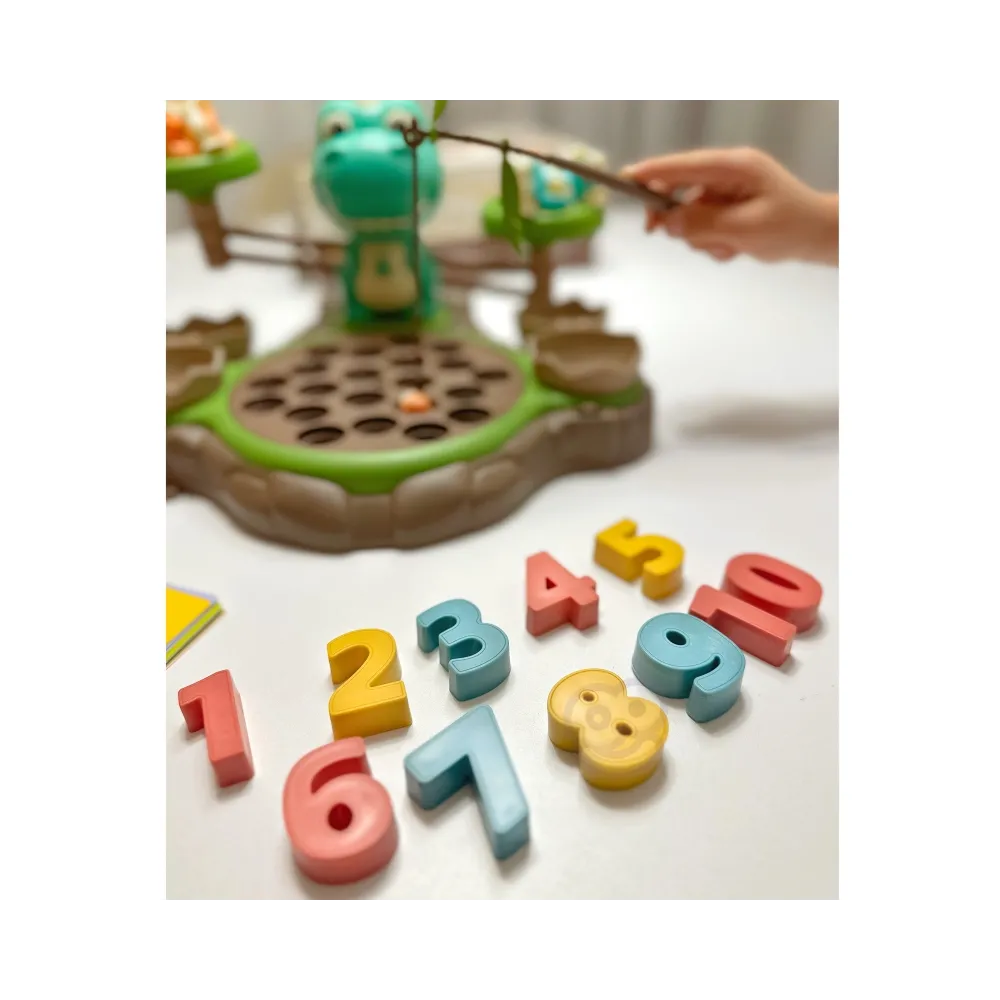 WOOPIE Waga Szalkowa Gra Łowienie Małych Prehistorycznych Dinozaurów Nauka Liczydło