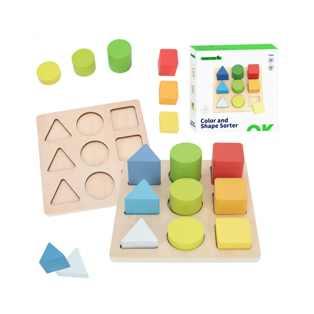 TOOKY TOY Edukacyjna Układanka Figury Geometryczne