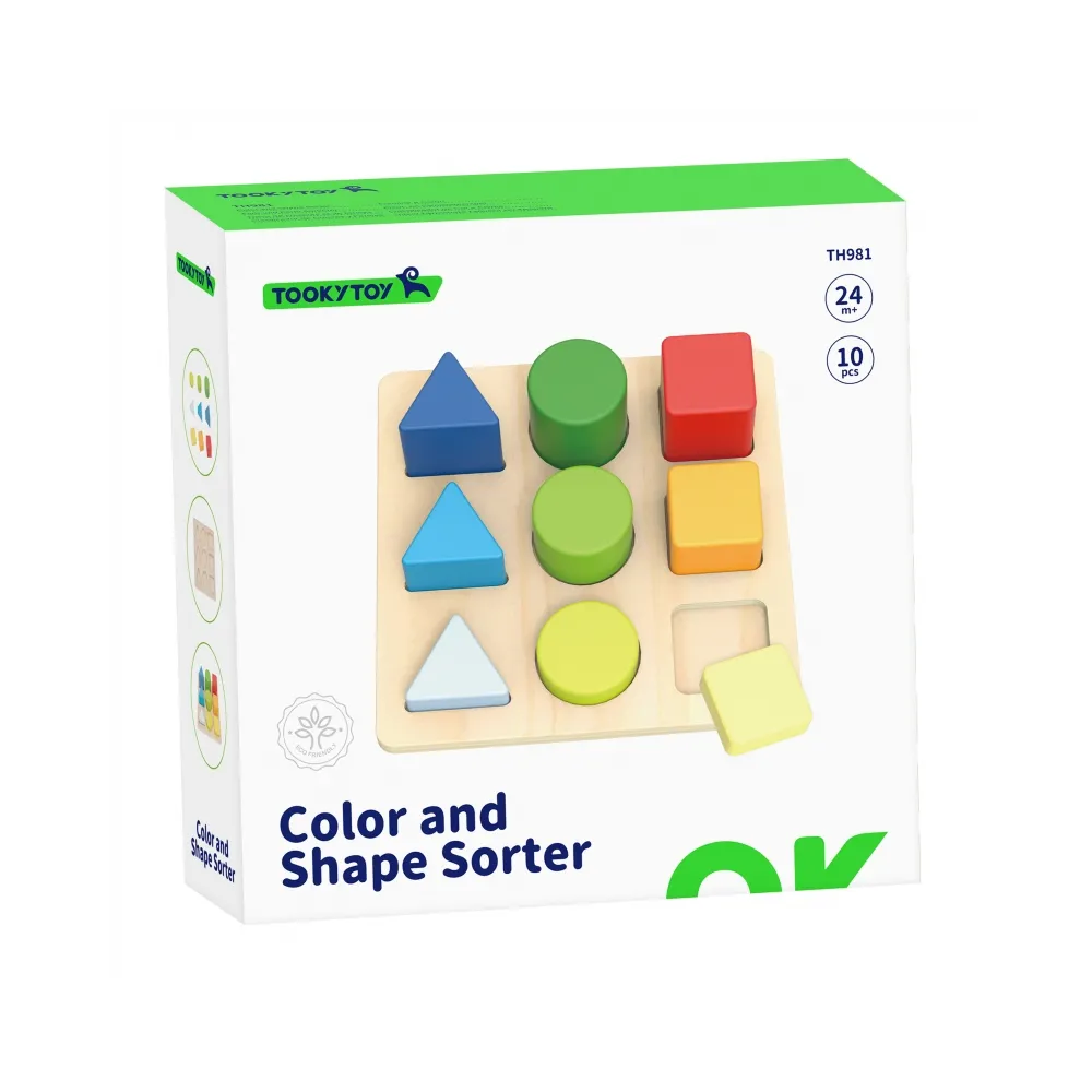 TOOKY TOY Edukacyjna Układanka Figury Geometryczne