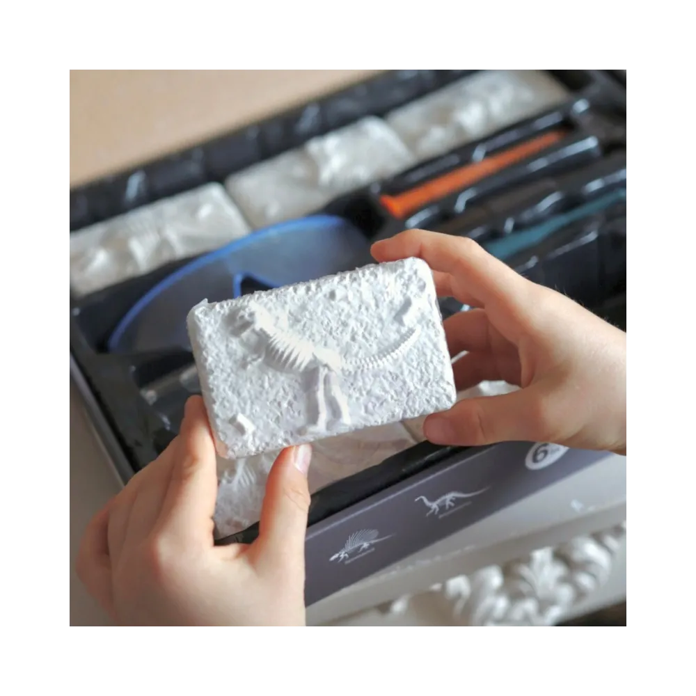 WOOPIE Zestaw Archeologiczny Wykopaliska Szkieletów Dinozaurów 6w1 Mały Archeolog