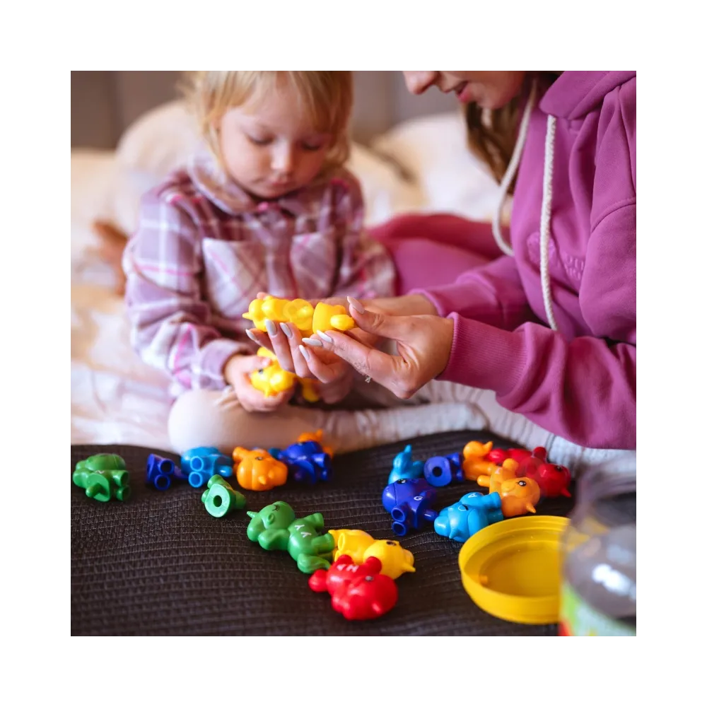 WOOPIE Figurki Montessori Zestaw Edukacyjny Jednorożce do Składania "Dopasuj Literki" 13 el.