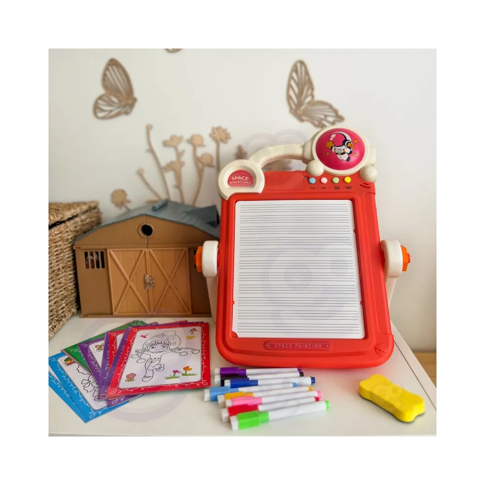 WOOPIE Dwustronna Tablica do Rysowania Gra Tetris 2w1 Pomarańczowa