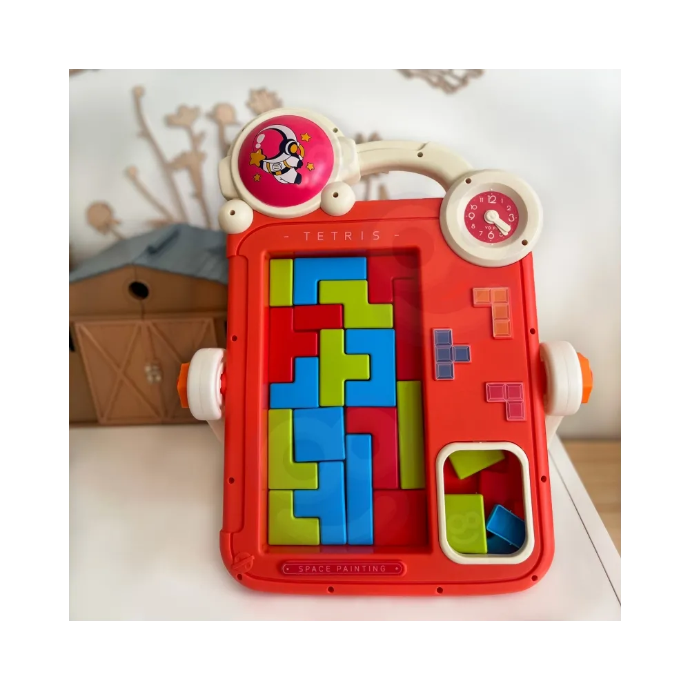 WOOPIE Dwustronna Tablica do Rysowania Gra Tetris 2w1 Pomarańczowa