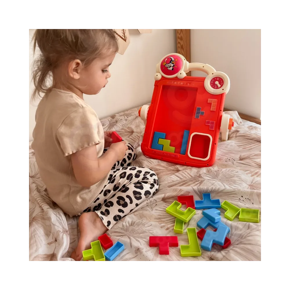 WOOPIE Dwustronna Tablica do Rysowania Gra Tetris 2w1 Pomarańczowa