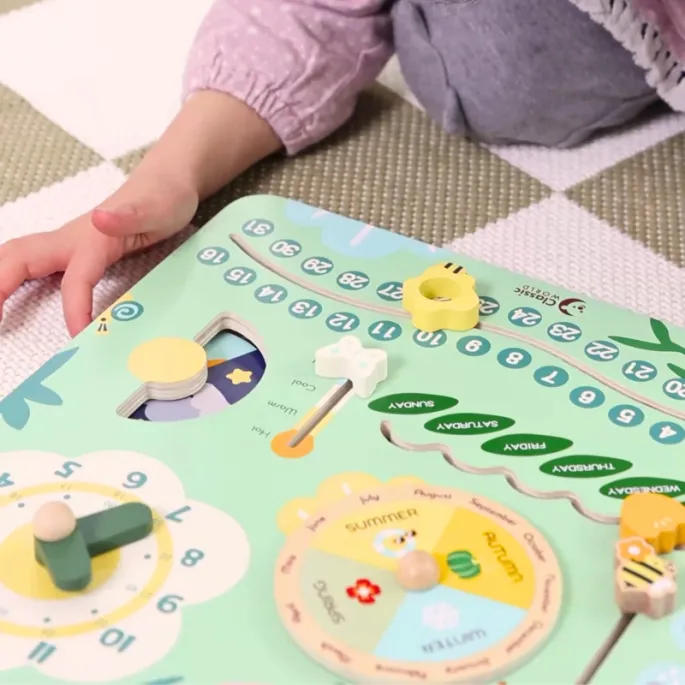 Drewniany zegar do nauki czasu