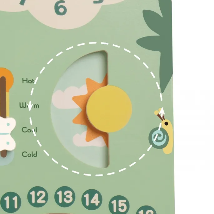 Drewniana zabawka do nauki dni tygodnia