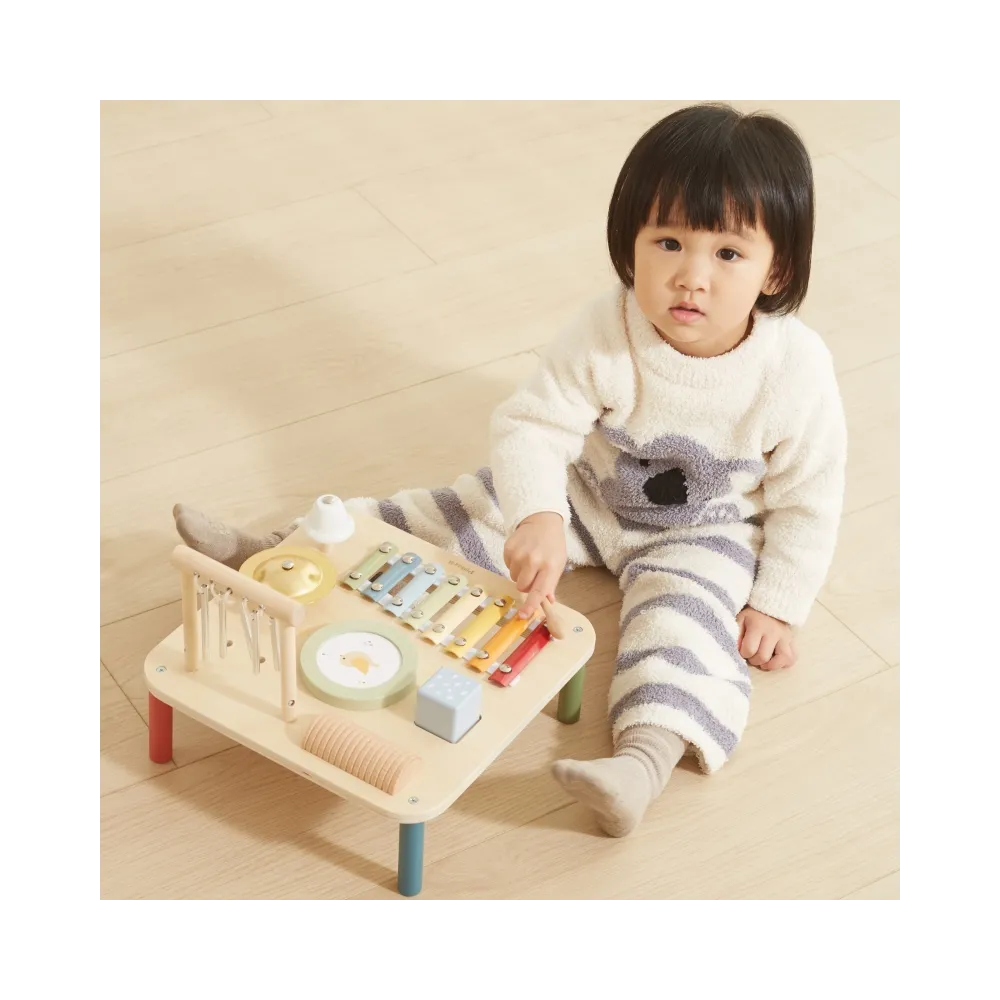 Viga Drewniany Stolik Edukacyjny Muzyczny Sensoryczny 7W1