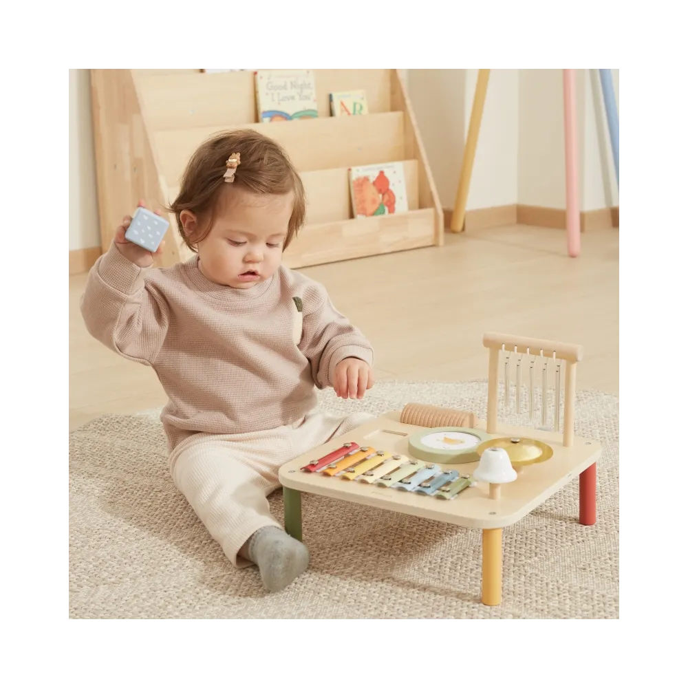 Viga Drewniany Stolik Edukacyjny Muzyczny Sensoryczny 7W1