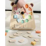 CLASSIC WORLD Zegar Miś Montessori Edukacyjny 3w1 Nauka Czasu Liczenia i Daty
