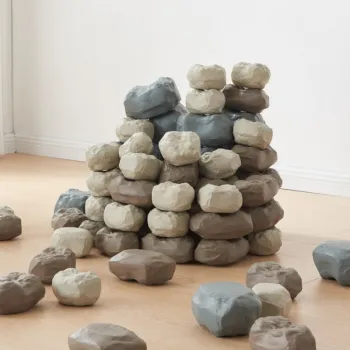 MASTERKIDZ Elastyczny Tor Kulkowy + Gumowe Kamienie Konstrukcyjne 98 el.