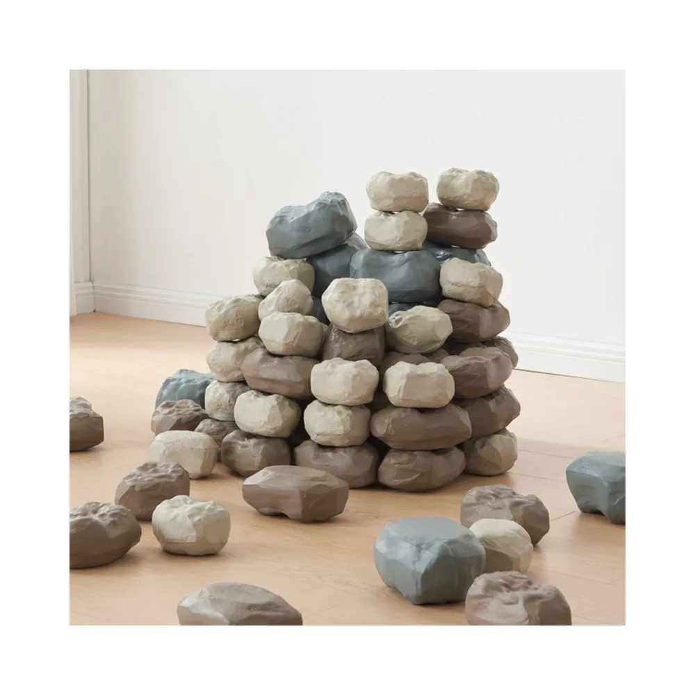 MASTERKIDZ Elastyczny Tor Kulkowy + Gumowe Kamienie Konstrukcyjne 98 el.