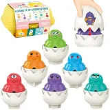 WOOPIE Układanka Sorter Montessori Dopasuj Kształty Zabawne Kurczaczki Jajka 6szt