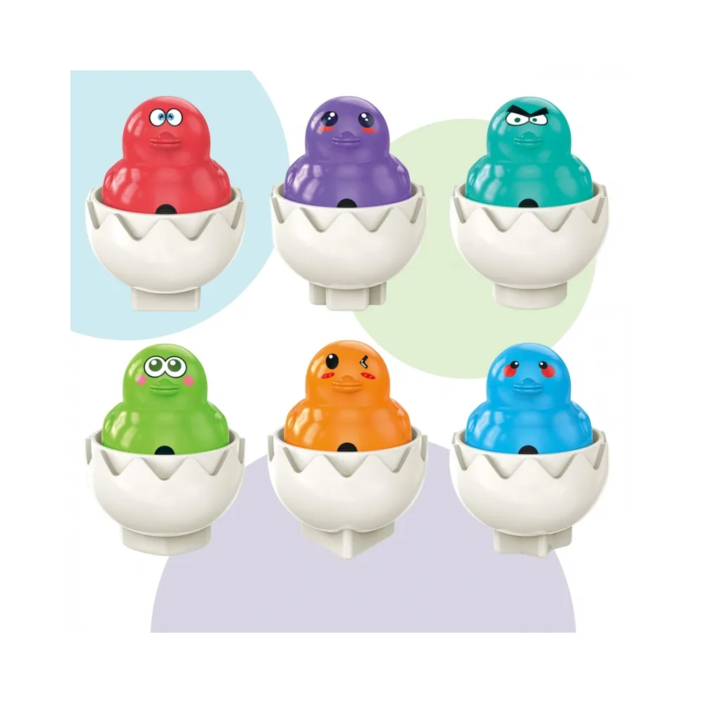 WOOPIE Układanka Sorter Montessori Dopasuj Kształty Zabawne Kurczaczki Jajka 6szt