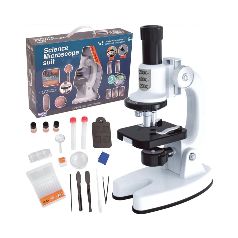 WOOPIE Mikroskop Cyfrowy LED Przybliżenie do 1200x Zestaw XXL z Adapterem do Smartfona