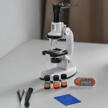 WOOPIE Mikroskop Cyfrowy LED Przybliżenie do 1200x Zestaw XXL z Adapterem do Smartfona