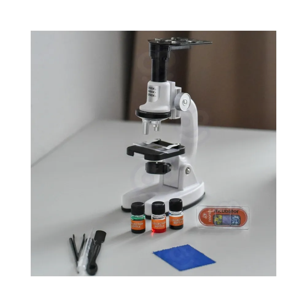 WOOPIE Mikroskop Cyfrowy LED Przybliżenie do 1200x Zestaw XXL z Adapterem do Smartfona