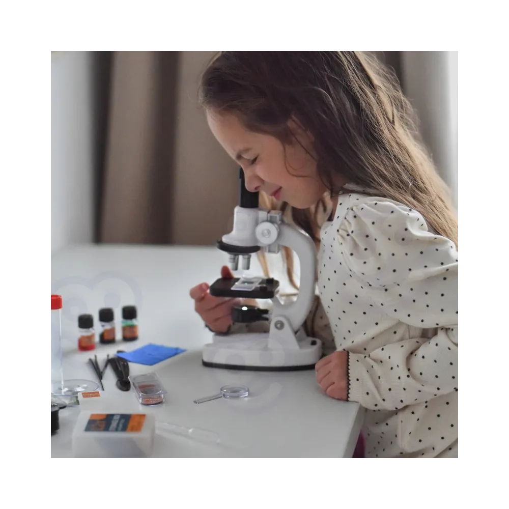 WOOPIE Mikroskop Cyfrowy LED Przybliżenie do 1200x Zestaw XXL z Adapterem do Smartfona