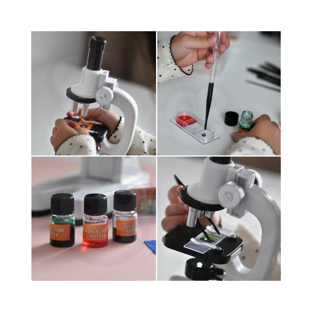 WOOPIE Mikroskop Cyfrowy LED Przybliżenie do 1200x Zestaw XXL z Adapterem do Smartfona