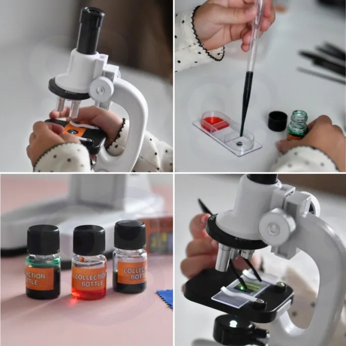 Przeznaczony dla dzieci mikroskop WOOPIE z soczewkami HD