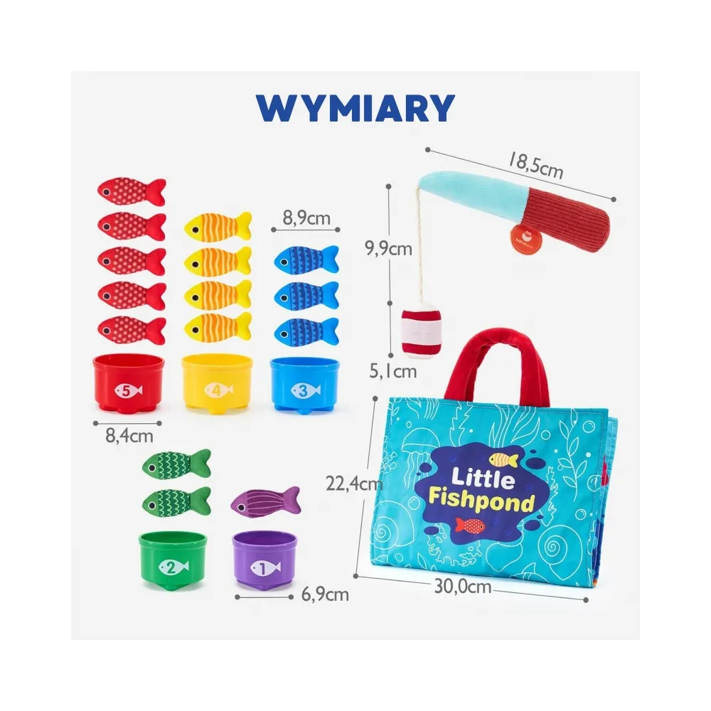 WOOPIE Zestaw Małego Wędkarza Nauka Liczenia 22 El.