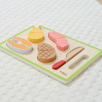 VIGA Zestaw do Krojenia Mięsa – Realistyczna Zabawa w Kuchnię