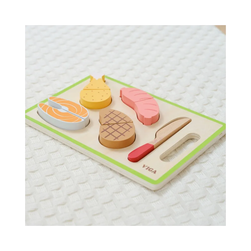 VIGA Zestaw do Krojenia Mięsa – Realistyczna Zabawa w Kuchnię