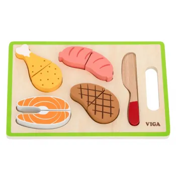 VIGA Zestaw do Krojenia Mięsa – Realistyczna Zabawa w Kuchnię