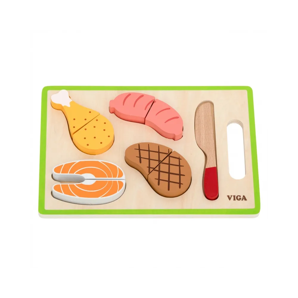VIGA Zestaw do Krojenia Mięsa – Realistyczna Zabawa w Kuchnię