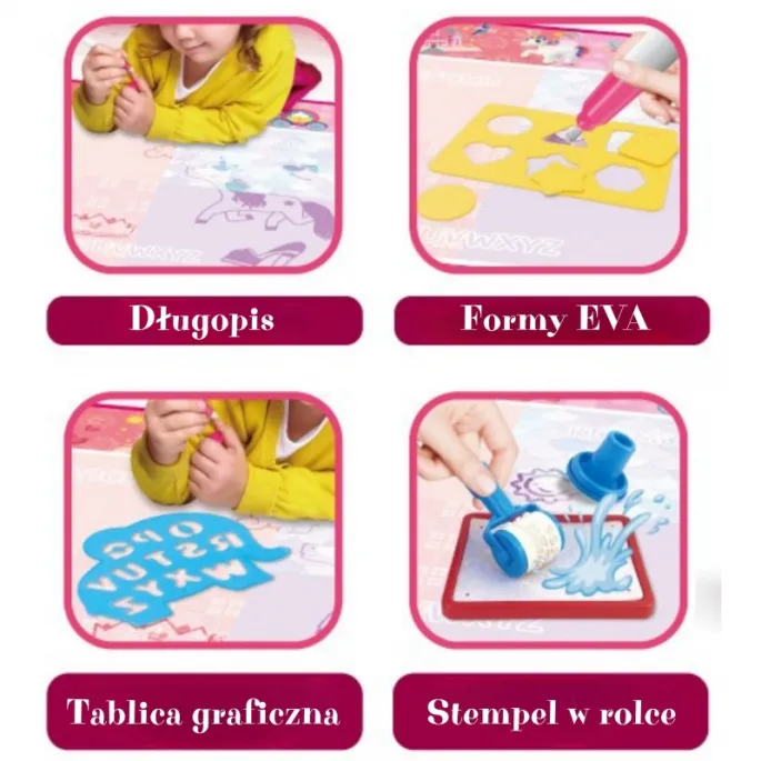 Kreatywna mata do rysowania dla małej artystki