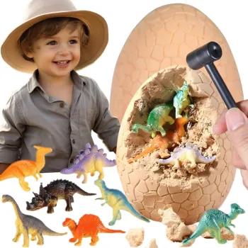 WOOPIE Wykopalisko Jajko Dinozaura Zestaw Archeologa do Rozkopania 12 Dinozaurów