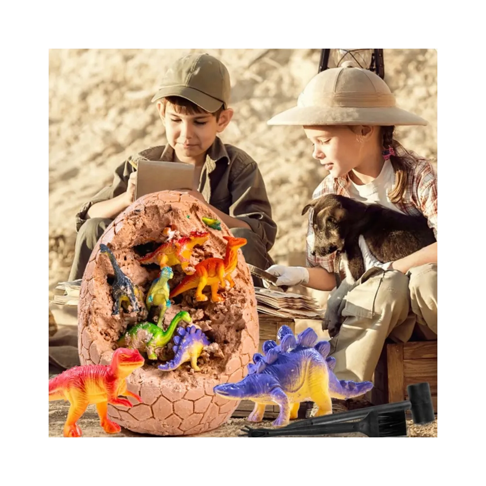 WOOPIE Wykopalisko Jajko Dinozaura Zestaw Archeologa do Rozkopania 12 Dinozaurów