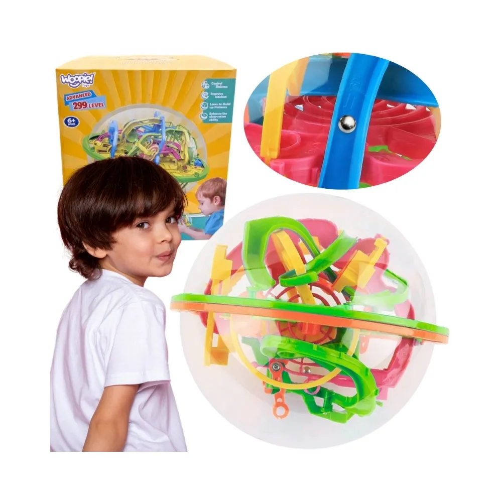 WOOPIE Labirynt Kulkowy 3D 360 Gra Logiczno Zręcznościowa