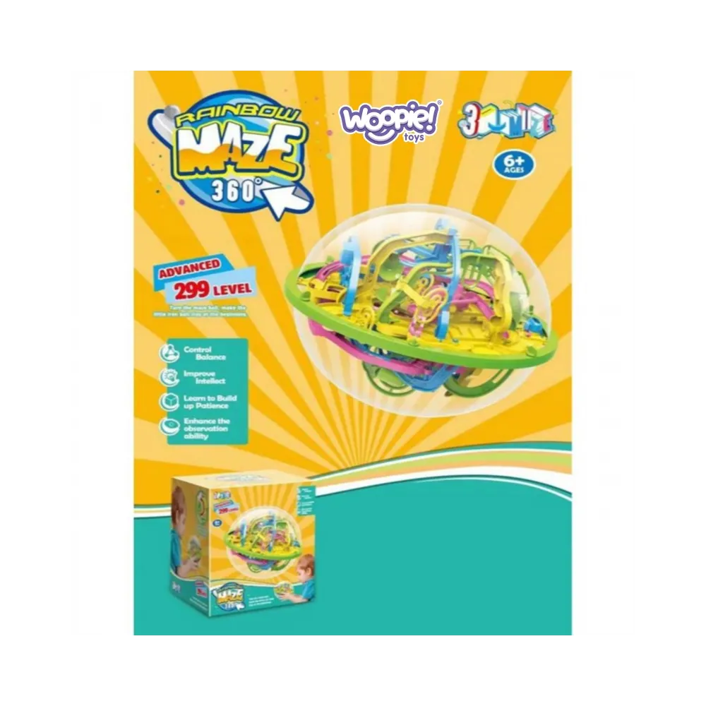 WOOPIE Labirynt Kulkowy 3D 360 Gra Logiczno Zręcznościowa