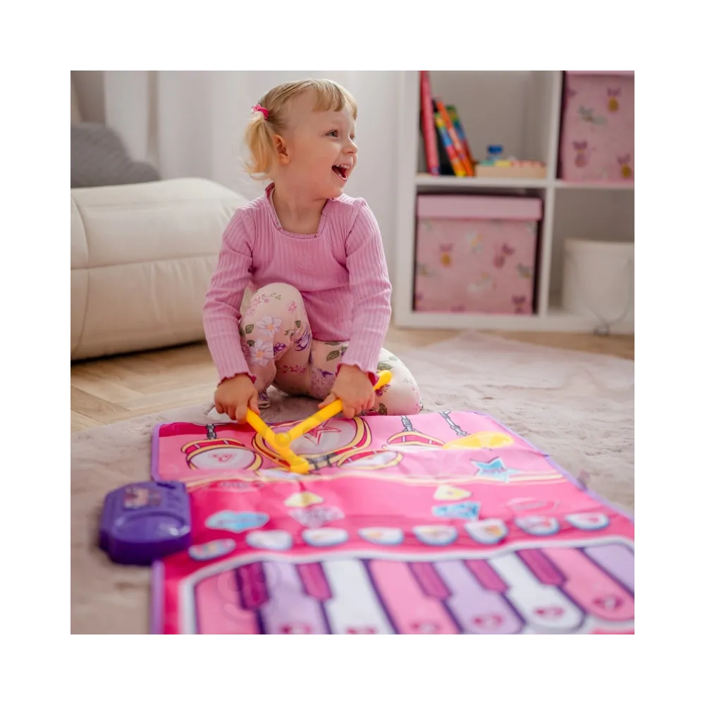 WOOPIE Duża Mata Muzyczna 2w1 Perkusja Interaktywna Pianino