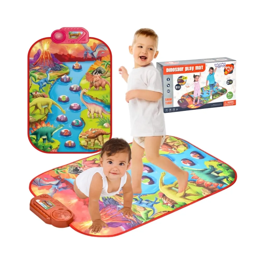 WOOPIE Duża Mata Muzyczna Pianino XL Dinozaury Interaktywna