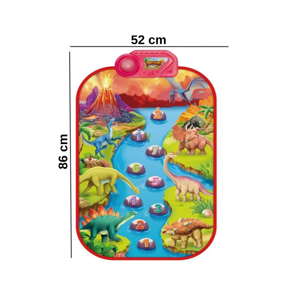 WOOPIE Duża Mata Muzyczna Pianino XL Dinozaury Interaktywna