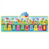 WOOPIE Mata Muzyczna XXL Dinusie 2w1 Pianinko 8 Melodii 110cm